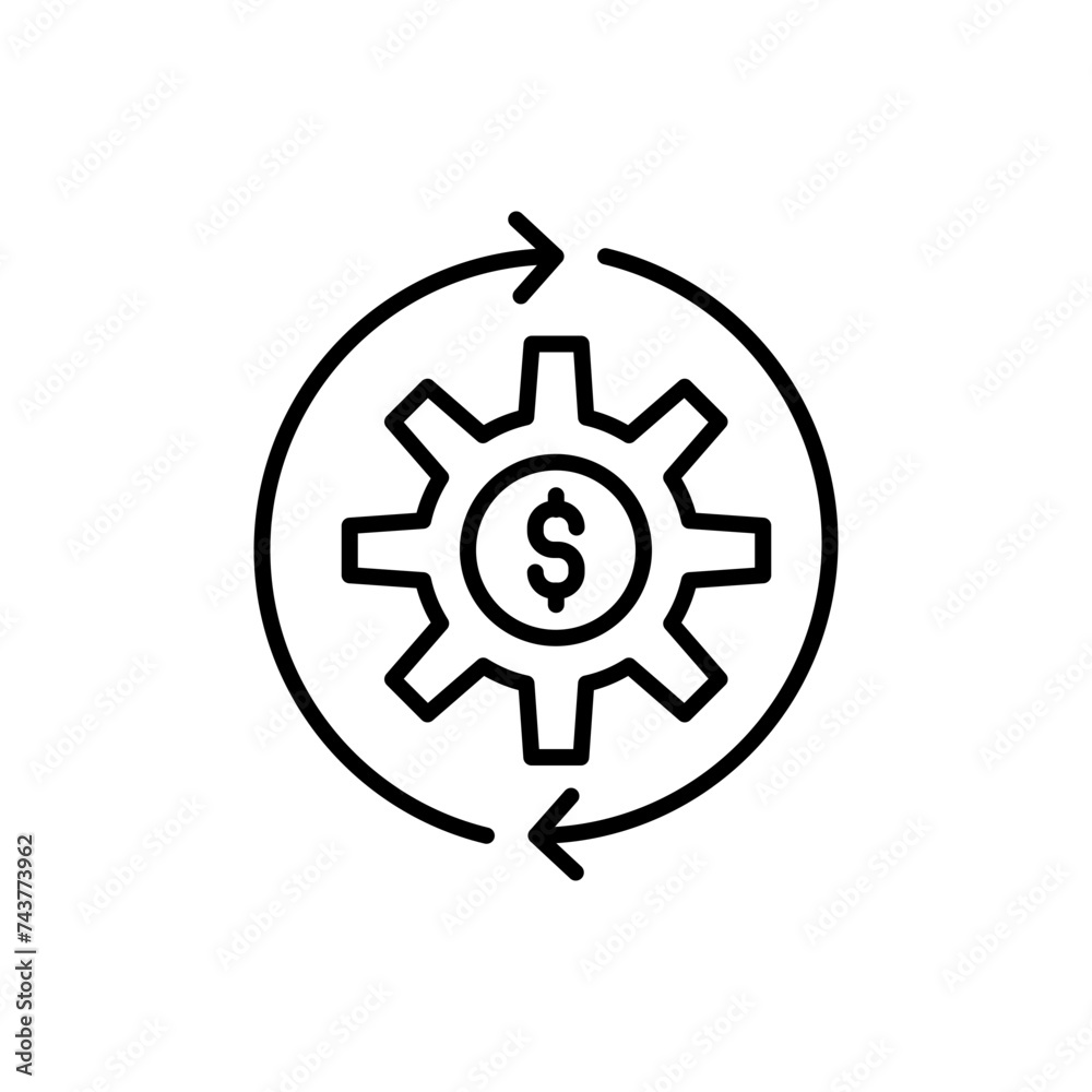 Profit management outline icons, minimalist vector illustration ,simple transparent graphic element .Isolated on white background Profit management outline icons, minimalist vector illustration ,simple transparent graphic element .Isolated on white background