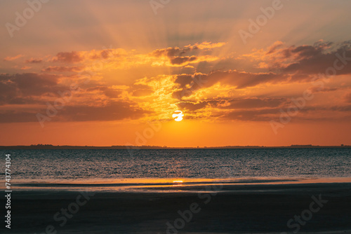 Epic sunset in coast line