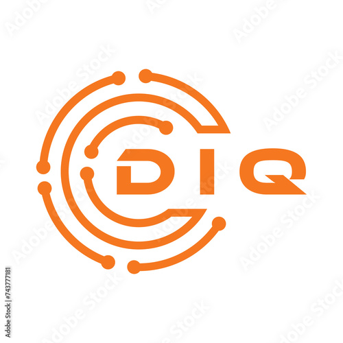 DIQ letter design. DIQ letter technology logo design on white background. DIQ Monogram logo design for entrepreneur and business. photo