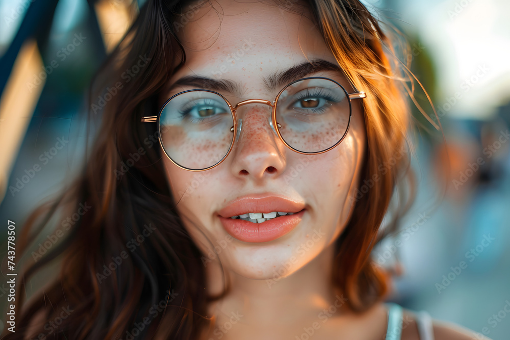 Beautiful woman with glasses Beautiful woman with glasses