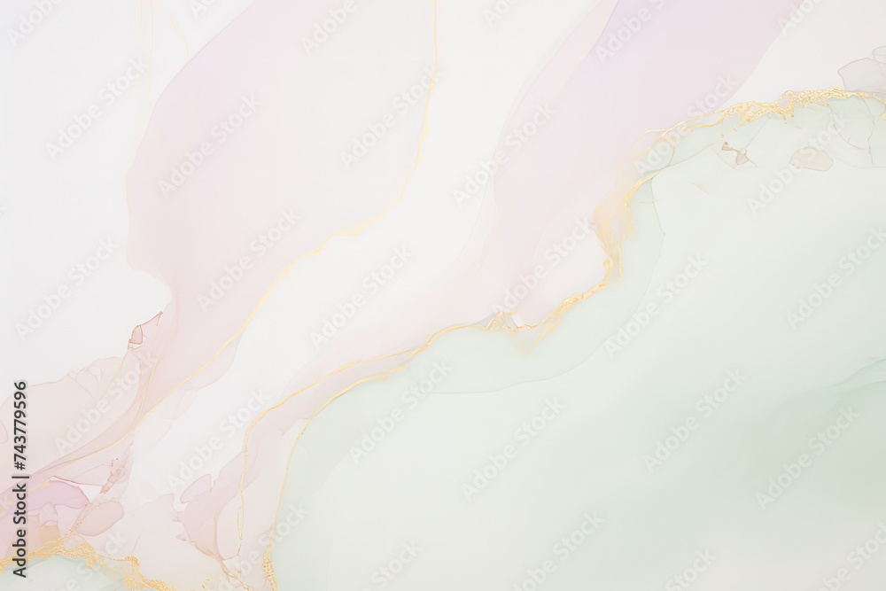 abstract pink green gold watercolor background