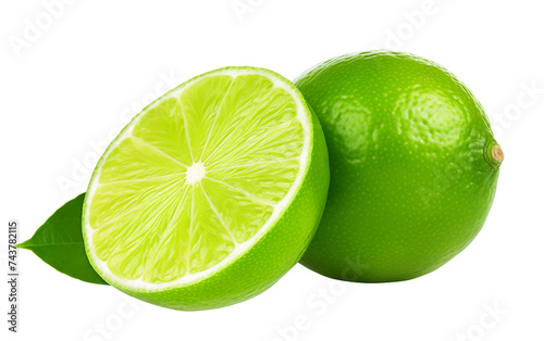 Lime Standing Out Isolated on Transparent Background PNG.