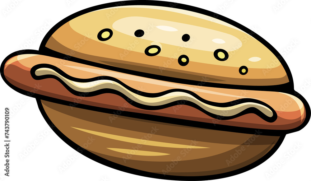 Cartoon funny hot dog Cartoon funny hot dog
