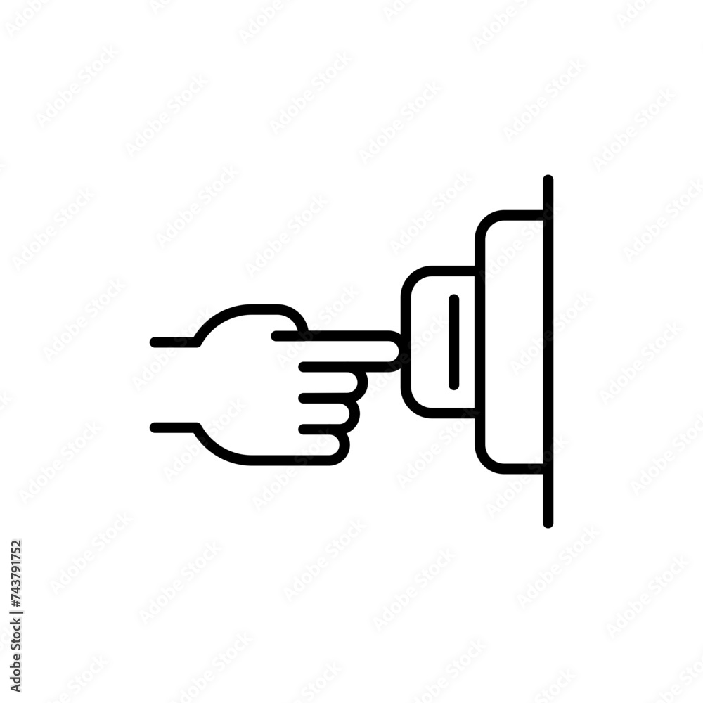Door bell outline icons, minimalist vector illustration ,simple transparent graphic element .Isolated on white background Door bell outline icons, minimalist vector illustration ,simple transparent graphic element .Isolated on white background