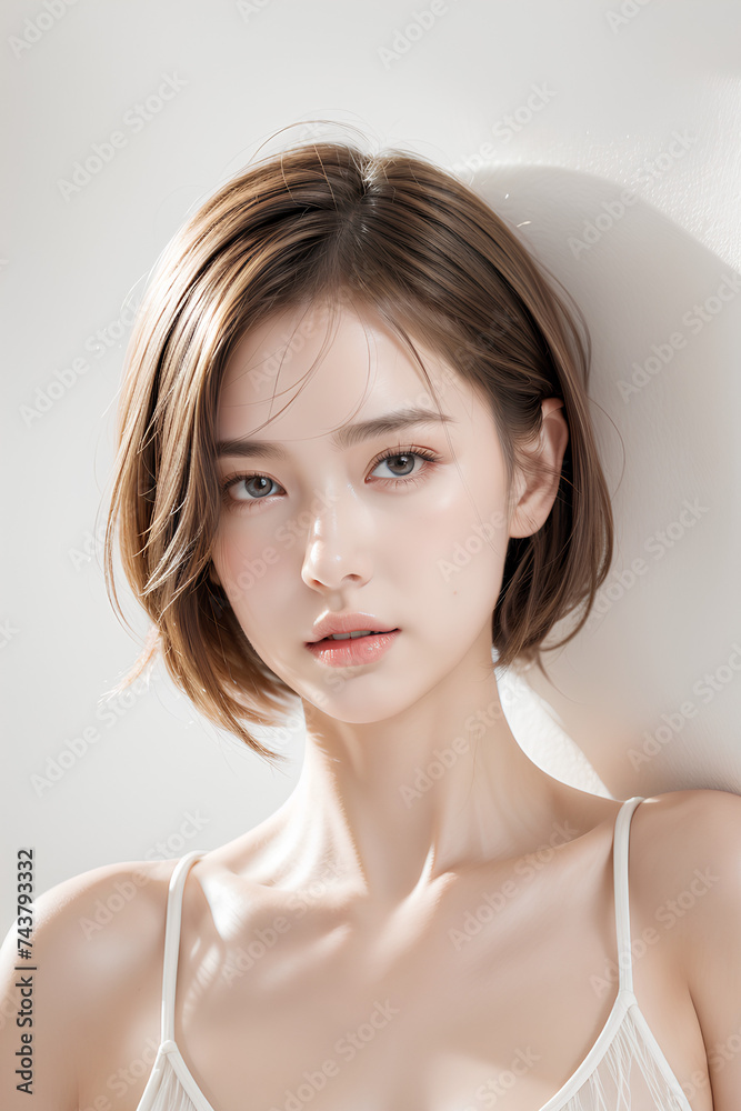 Gorgeous Young Female Model - Fashion or Cosmetics Model - Beauty with Perfect Fine Features - Beautiful Smooth Hair Gorgeous Young Female Model - Fashion or Cosmetics Model - Beauty with Perfect Fine Features - Beautiful Smooth Hair