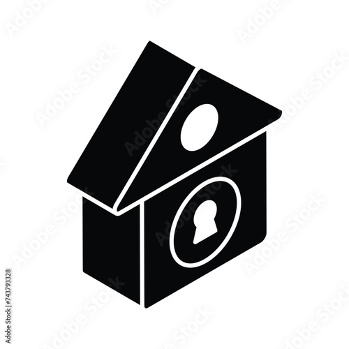 Well designed vector of house protection in trendy isometric style, editable icon