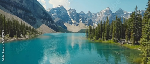 Canadian Rockies in Banff National Park  towering mountains and glacial lakes