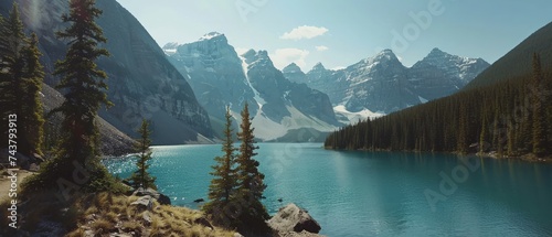 Canadian Rockies in Banff National Park: towering mountains and glacial lakes