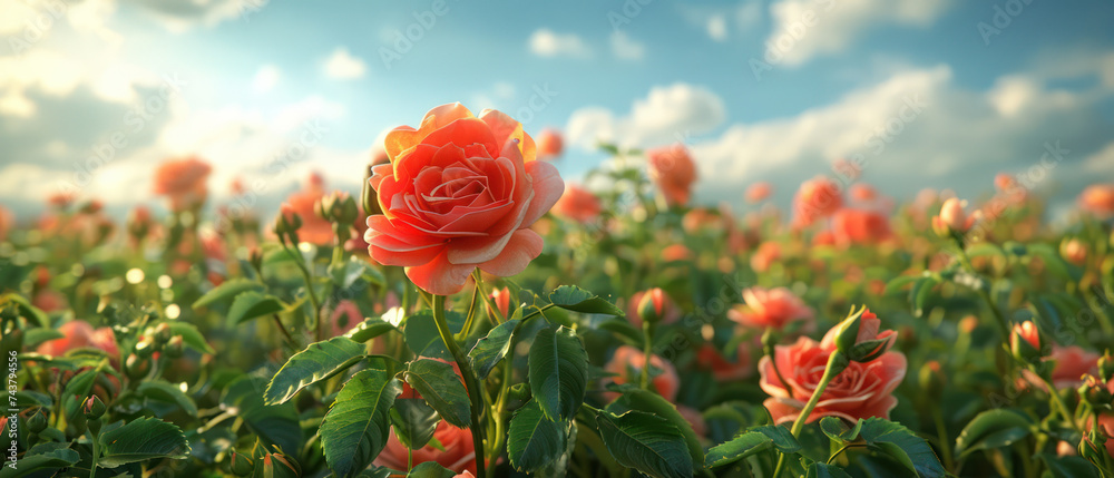 red rose in the field red rose in the field