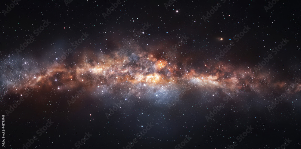Universe background wallpaper. Colorful space galaxy of cosmos.
