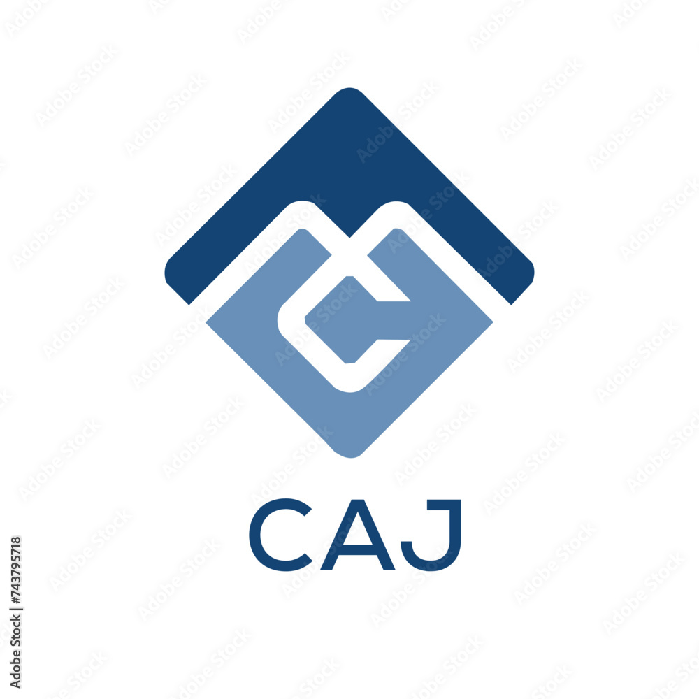 CAJ Letter logo design template vector. CAJ Business abstract connection vector logo. CAJ icon circle logotype.
