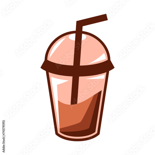 Drink cup icons vector. Soft drink flat icon. vector illustration flat style