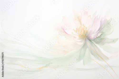 A striking large white flower elegantly stands out against a pure white background, showcasing its beauty and delicate details in full bloom