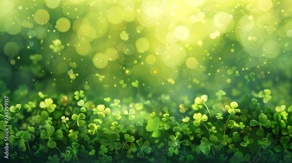 Green Grass Field With Clovers Green Grass Field With Clovers