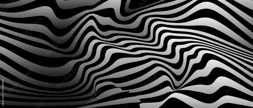 3D Black and white Abstract Neon Groovy Hippie 70s background. Waves, Swirl, Twirl pattern. Halftone Twisted and distorted vector texture in Trendy Retro Psychedelic style. Y2k Vector aesthetic. 3D Black and white Abstract Neon Groovy Hippie 70s background. Waves, Swirl, Twirl pattern. Halftone Twisted and distorted vector texture in Trendy Retro Psychedelic style. Y2k Vector aesthetic.