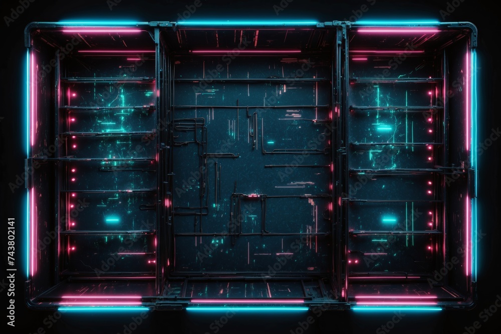 Cyberpunk Futuristic Backgrounds & Frames