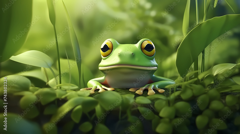 green frog jumping green frog jumping