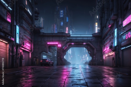 Cyberpunk Futuristic Backgrounds & Frames