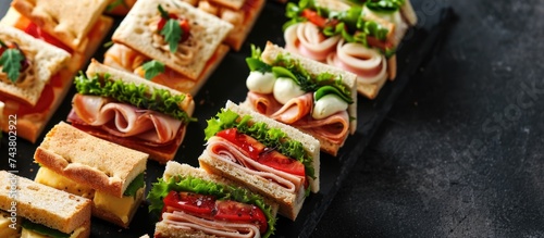 Assorted mini sandwich snacks. © Emin
