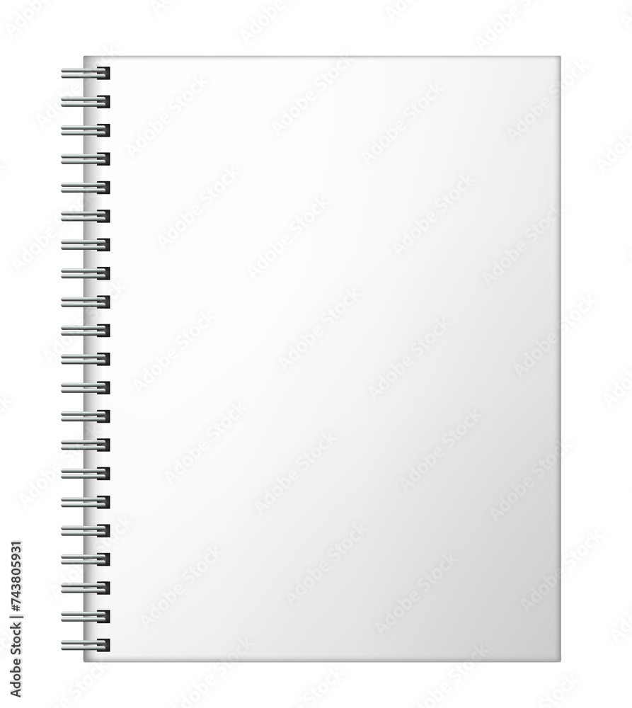 Notebook mockup. Empty ring binding sketch book. Png clipart isolated on transparent background Notebook mockup. Empty ring binding sketch book. Png clipart isolated on transparent background