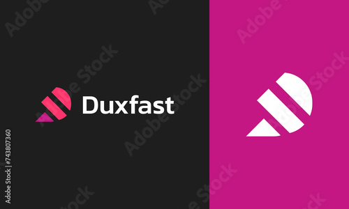 Abstract DF logo mark for company identity