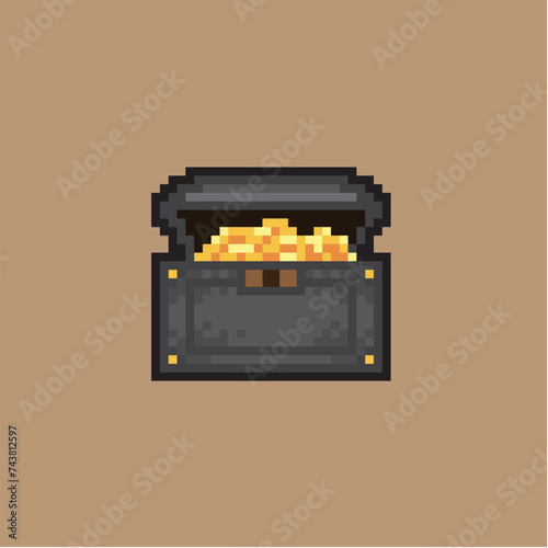 pirates treasure chest pixel art