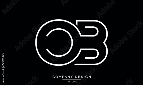 OB, BO Abstract Letters Logo Monogram Design