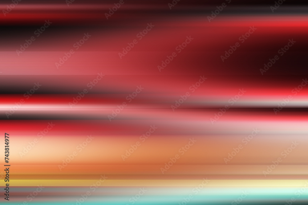 Colorful Light streak, fast speed motion, neon glowing light, abstract background. Soft blurred lines abstract background. Horizontal background for web design, web pages, headers, prints