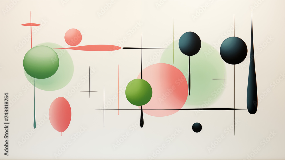 Abstract Composition of Geometric Shapes and Lines Abstract Composition of Geometric Shapes and Lines