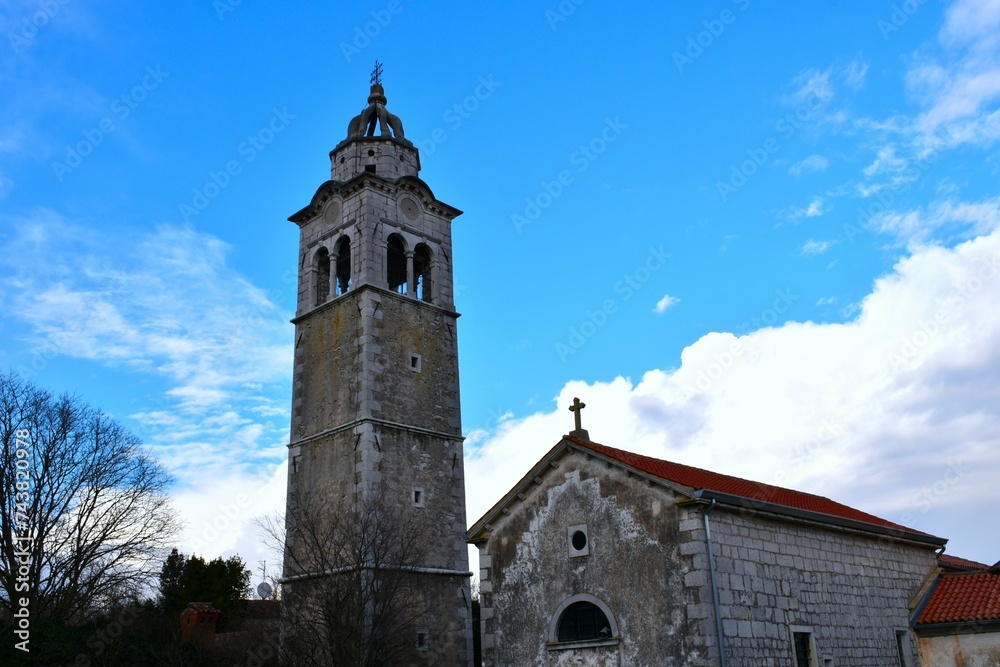 Church of St. John the Baptist at Volcji Grad at Kras, Primorska, Slovenia