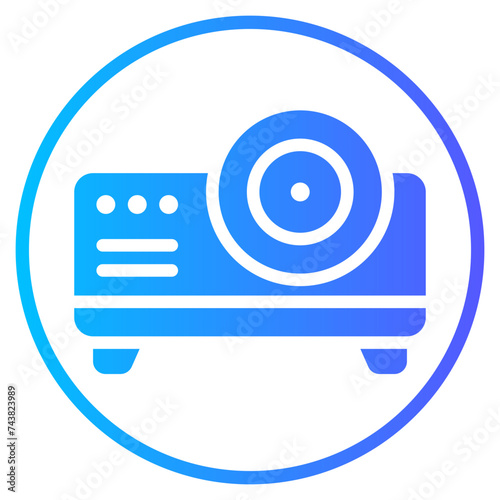 movie projector gradient icon
