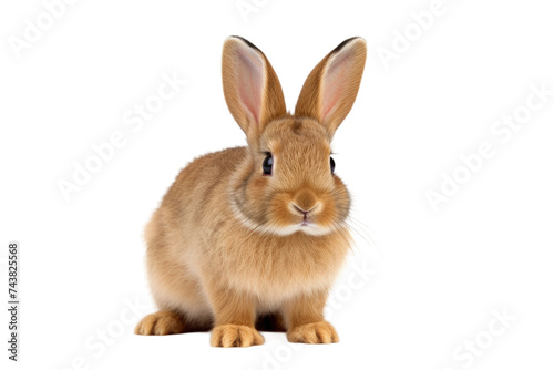 Adorable Rabbit Isolated on Transparent Background
