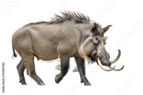 Warthog isolated on transparent background photo