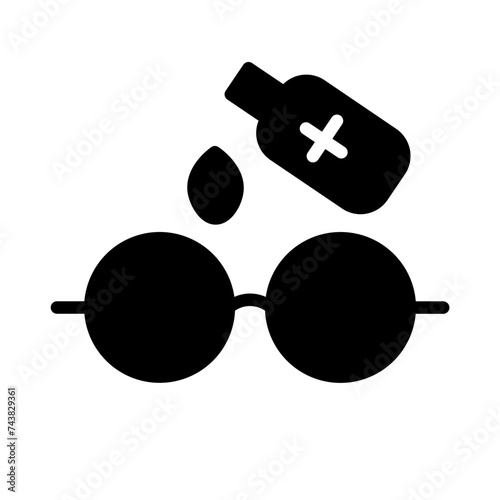 Clean Spray Glasses Glyph Icon