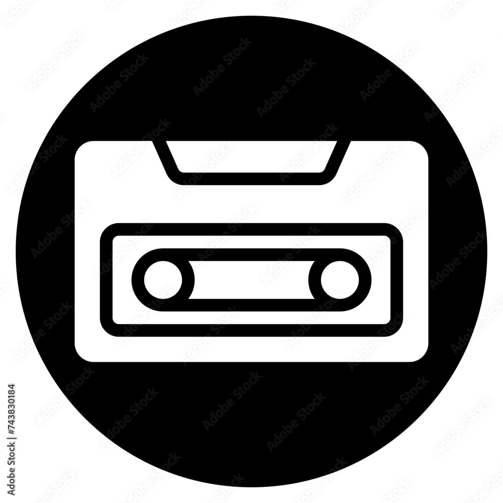 Cassete glyph icon Cassete glyph icon