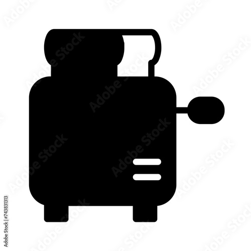 Breakfast Cooking Toast Glyph Icon