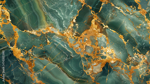 green and gold marble