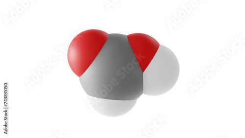 formic acid molecule, carboxylic acid, molecular structure, isolated 3d model van der Waals photo