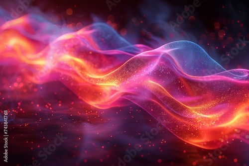 Vibrant Background Featuring a Light Wave