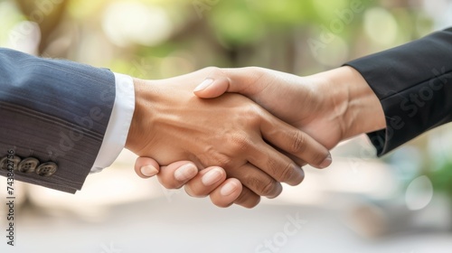 Close Up of Two People Shaking Hands