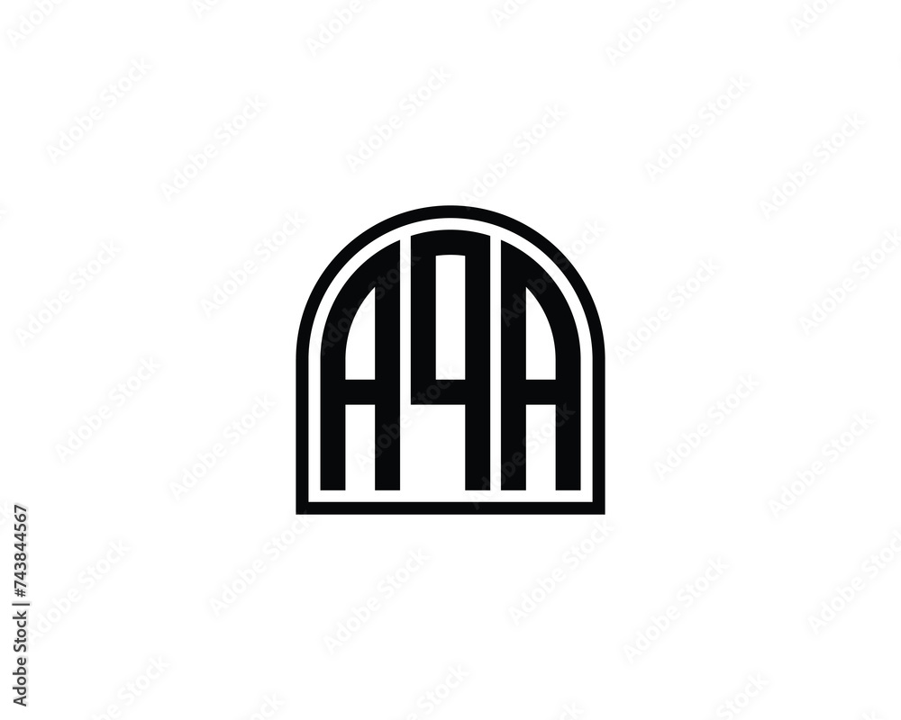 AQA logo design vector template