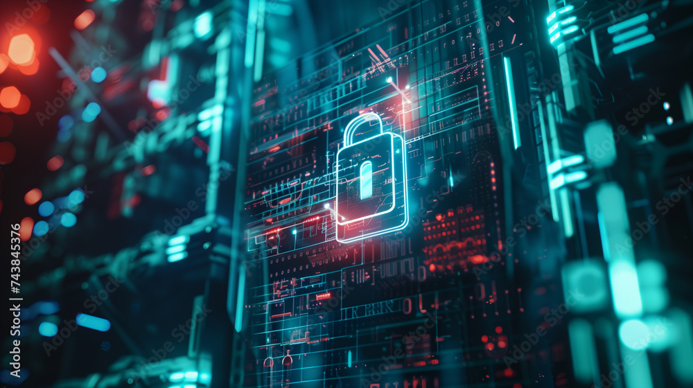 modern cyber security technology concept with a virtual padlock, digital business data protection futuristic cyber tech background, information cyberspace wallpaper modern cyber security technology concept with a virtual padlock, digital business data protection futuristic cyber tech background, information cyberspace wallpaper