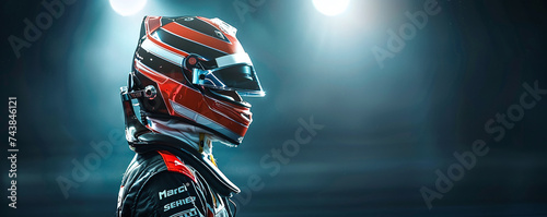 formula one racer in helmet