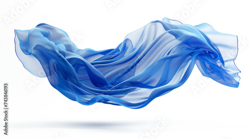 Cloth, Silk fabric, transparent fabric flying wave background fashion satin motion drapery scarf flying chiffon veil isolated on transparent white background photo