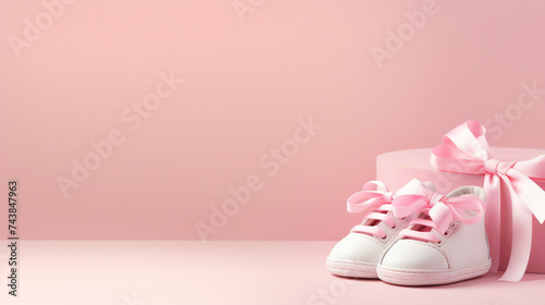 Baby Girls' Junior Pink Shoes Banner for Footwear