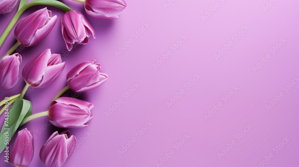 the concept of mother's day and women's day with flowers. copy space. AI Generative