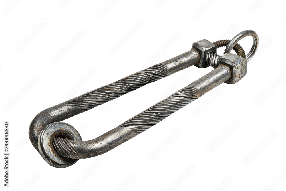Wire pulling grip clevis isolated on transparent background Stock Photo