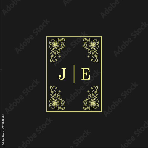 JE Initials Wedding Logo, Wedding Monogram, Luxury Wedding Logo photo