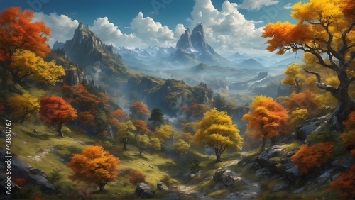 autumn in the mountains in autumn