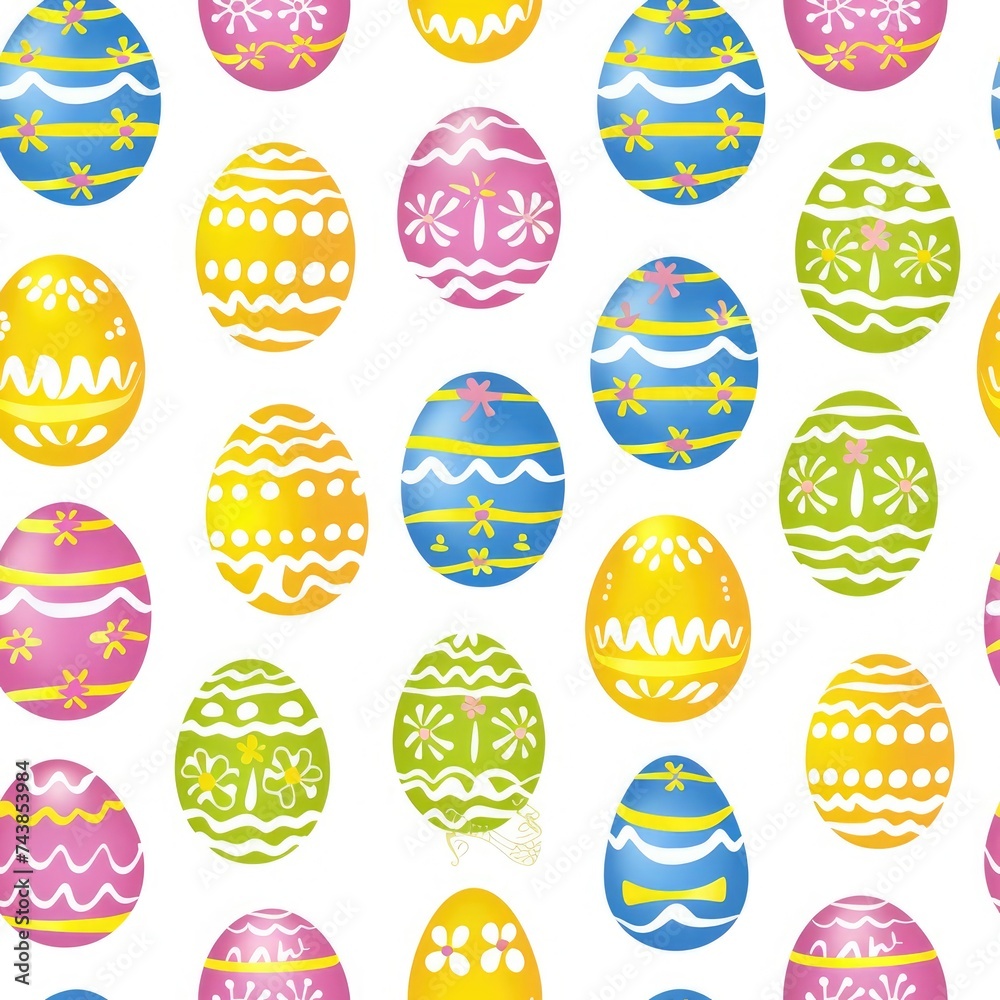 Easter Egg spring art, seamless ornament pattern Easter Egg spring art, seamless ornament pattern